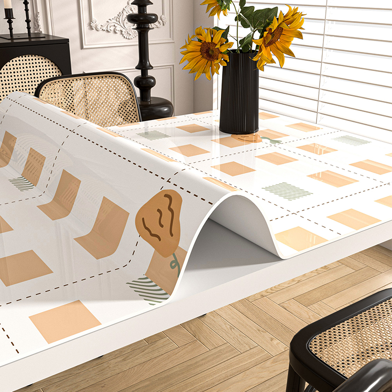 桌布防水防油免洗防烫pvc软玻璃餐桌垫子轻奢高级感台布茶几桌垫