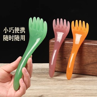 五爪按摩梳疏通经络梳抓头疗刮痧梳子蜜蜡美容拨筋棒头部清97369