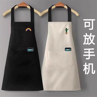 新款夏季厨房家用防水防油防溅水男女网红围裙做饭围腰工作服时尚