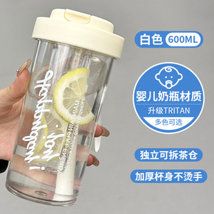 tritan水杯女新款 吸管杯学生便携耐高温大容量杯子 2024高颜值夏季