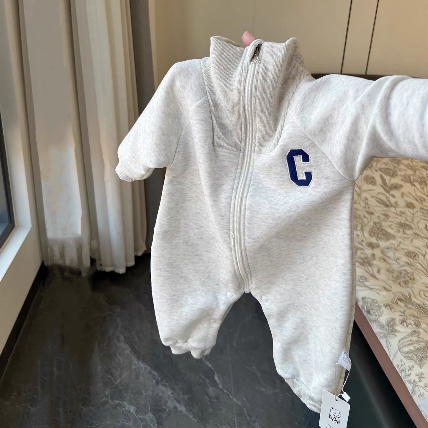 婴幼儿宝宝保暖外出连体哈衣爬