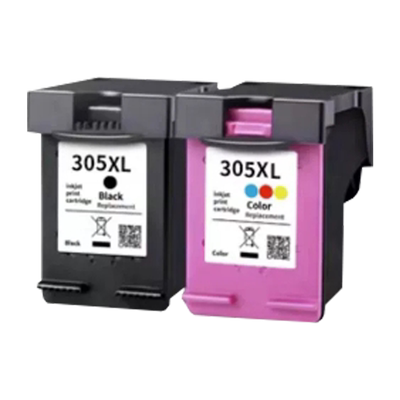普景适用惠普305XL墨盒HP DeskJet 2710 2320 2720 2620连供打印机墨盒6020 6022黑彩色6410 6412 4120可加墨