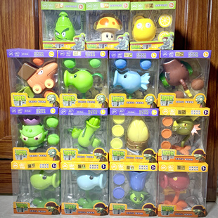 正版植物大战僵尸玩具灯光软胶硬胶豌豆射手阳光菇柠檬胡萝卜竹笋
