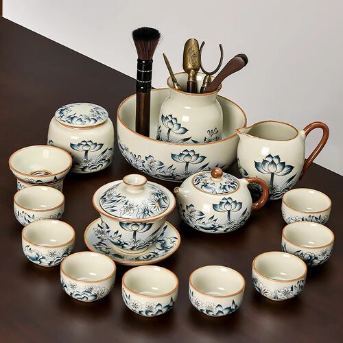 汝窑茶具功夫茶茶壶茶杯杯子套装