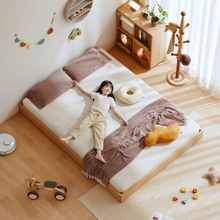 妈妈的选择蒙氏地台床儿童床全榉木实木床男女孩单人地板床榻榻米