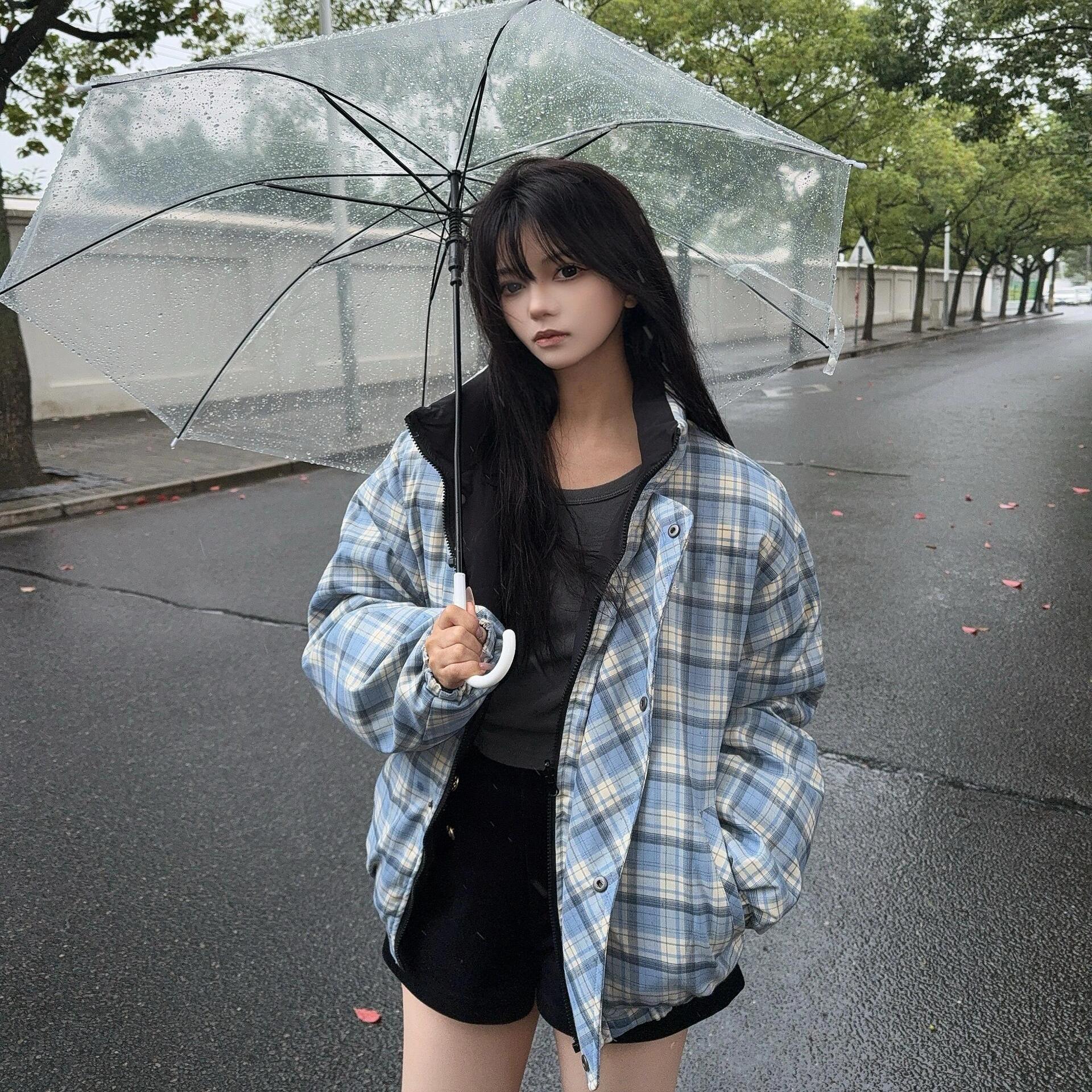 2024冬新款双面穿棉袄外套女冬季情侣bf宽松加厚美式复古面包服潮