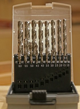 PSK高速钢 木工钻麻花钻 钻头 钻孔开孔打孔 19pc套装 堤旁树