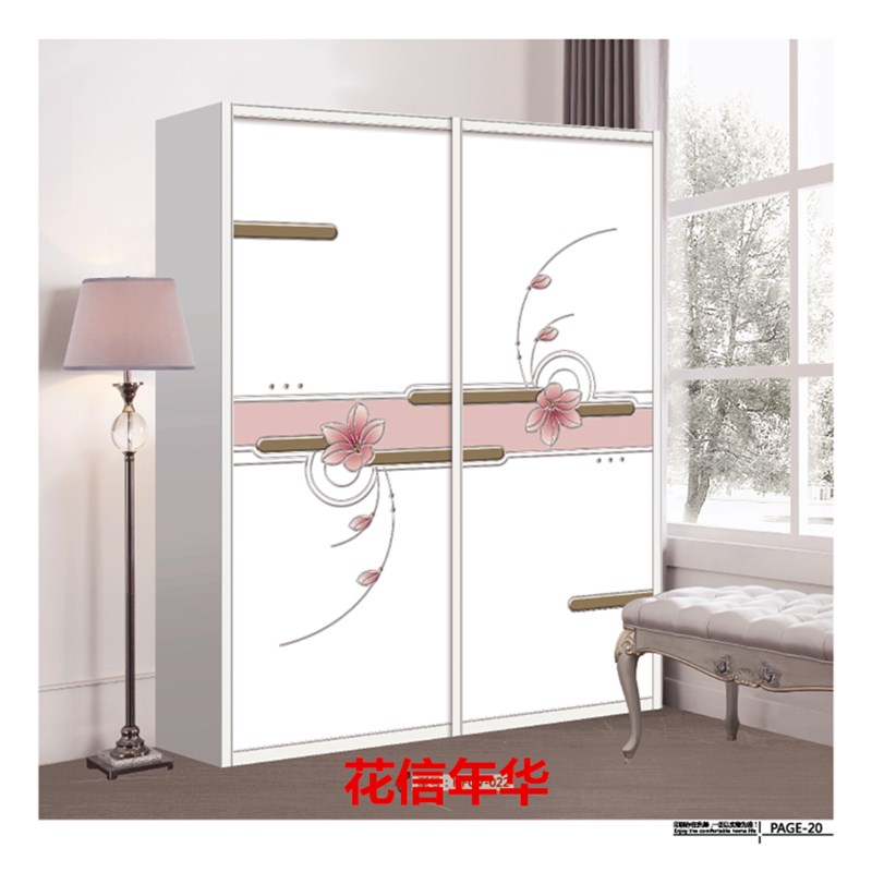 欧式精雕推拉门定做简约UV镶钻移门现代3D彩绘衣柜门壁橱门定制
