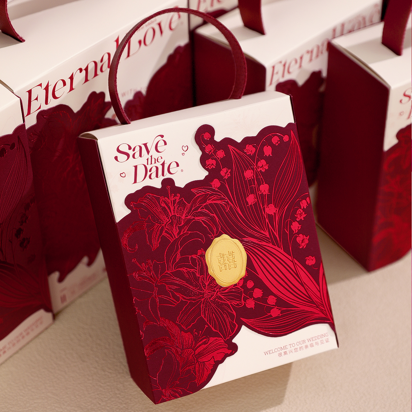 结婚喜糖盒子2025新款手提喜糖袋