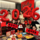 新年拍照道具2026数字气球马年客厅卧室装 饰品春节过年氛围感布置