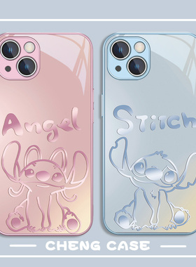 星际宝贝手机壳适用iphone16/15新款苹果17系列/14promax情侣13史迪仔12mini安琪xr网红超火xsmax金属漆玻璃7