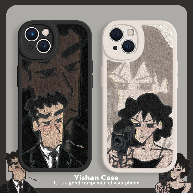 卡通情侣美伢广志适用苹果手机壳