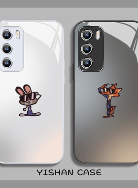 适用华为mate80/mate70pro情侣手机壳pura80疯狂动物城2墨镜尼克朱迪p60秀恩爱50玻璃nova14黑色11荣耀Magic7
