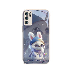 适用oppo手机壳r17兔年限定款reno13兔子reno11新年vivox200液态玻璃x100pro本命年findx8情侣iqoo13可爱neo7