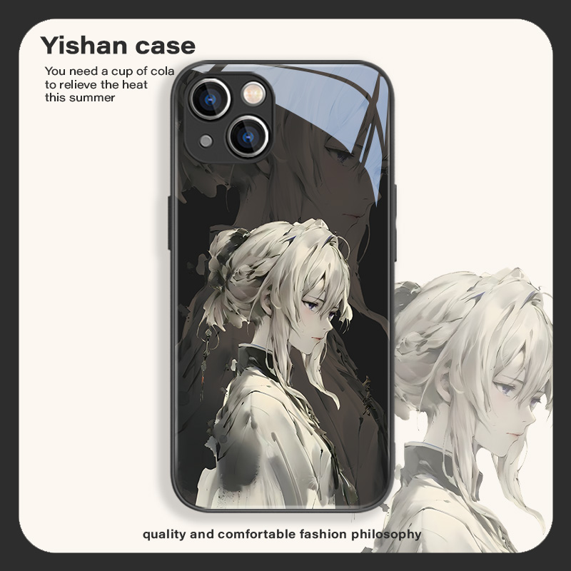 适用苹果液态玻璃简约个性手机壳