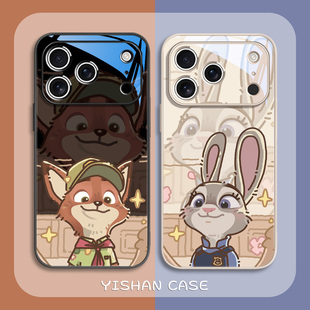 尼克朱迪手机壳适用苹果17创意iphone15promax可爱14pro疯狂动物城2情侣11新款 13mini卡通8plus秀恩爱xs