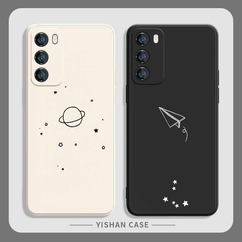 适用华为液态硅胶星空简笔手机壳