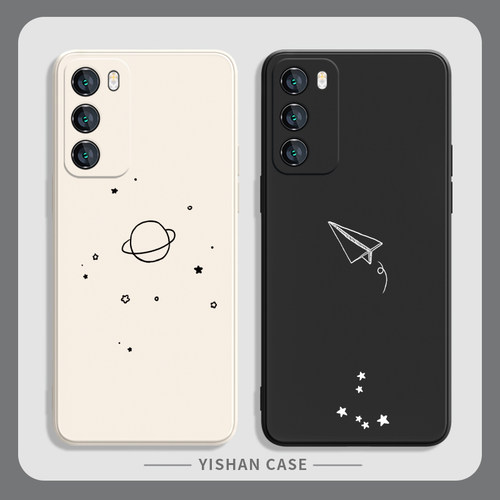 适用华为液态硅胶星空简笔手机壳