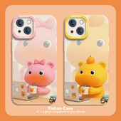 水豚lulu情侣手机壳适用苹果17promax噜噜iPhone16pro卡通14可爱13周边12mini新款 11硅胶7 15猫眼磨砂xsmax