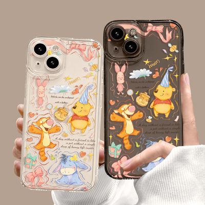 适用苹果小熊维尼可爱硅胶手机壳