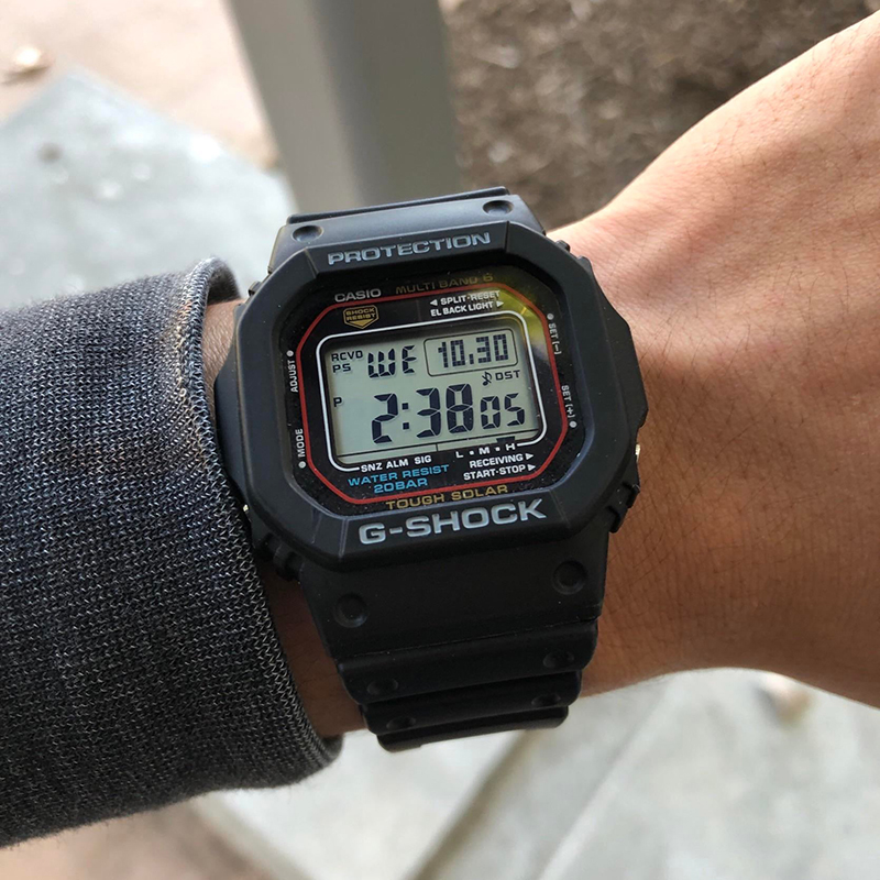 卡西欧casio g-shock时尚方形经典电波太阳能男手表GWM5610-1