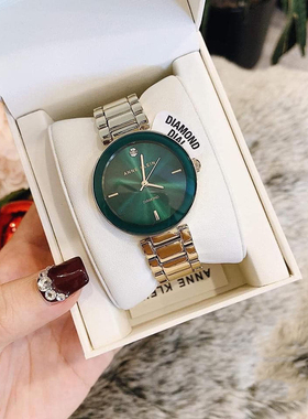 正品代购anne klein时尚镶钻简约休闲钢带石英女手表1363SVSV