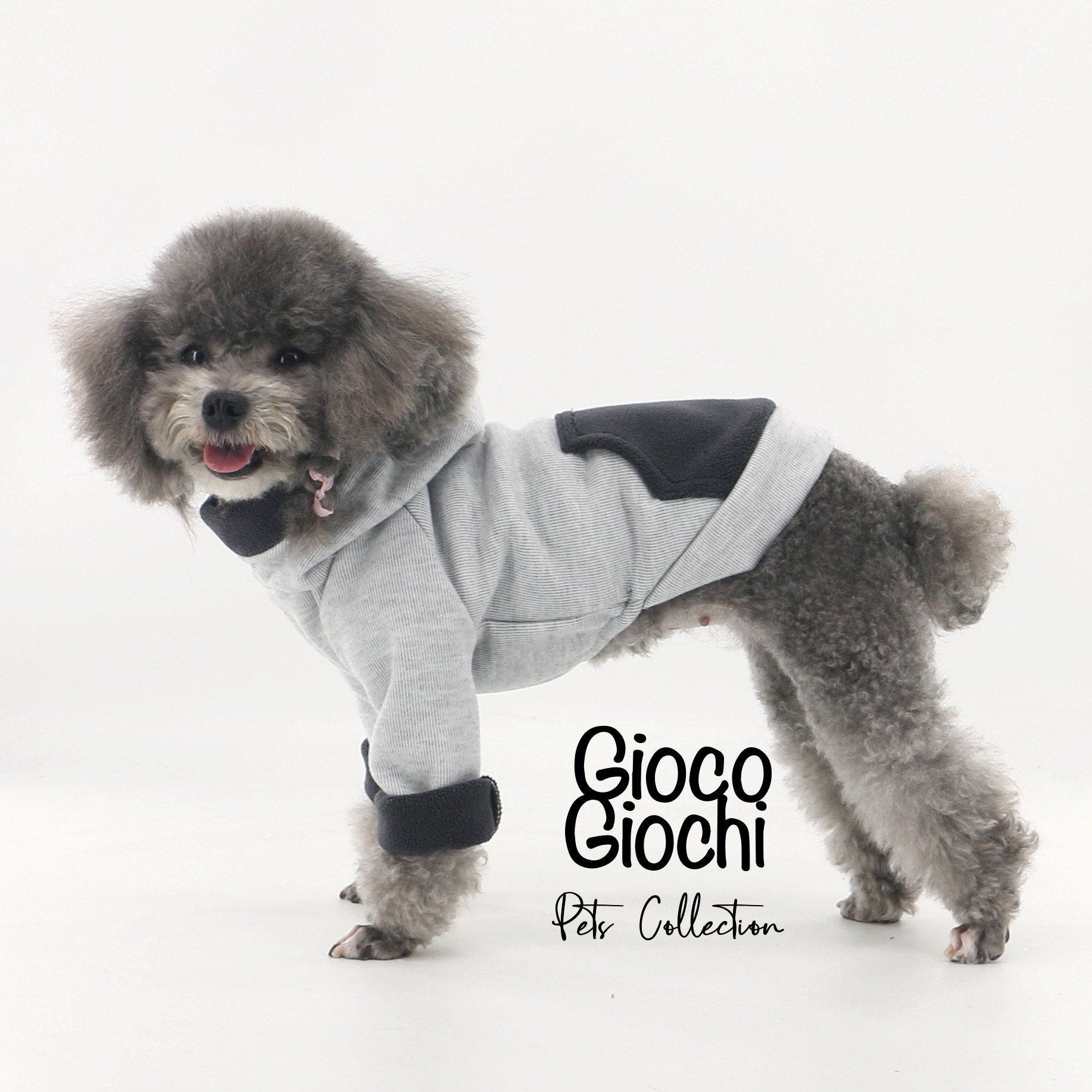 【清仓】giocogiochi宠物秋冬双面复合撞色连帽加厚狗卫衣泰迪