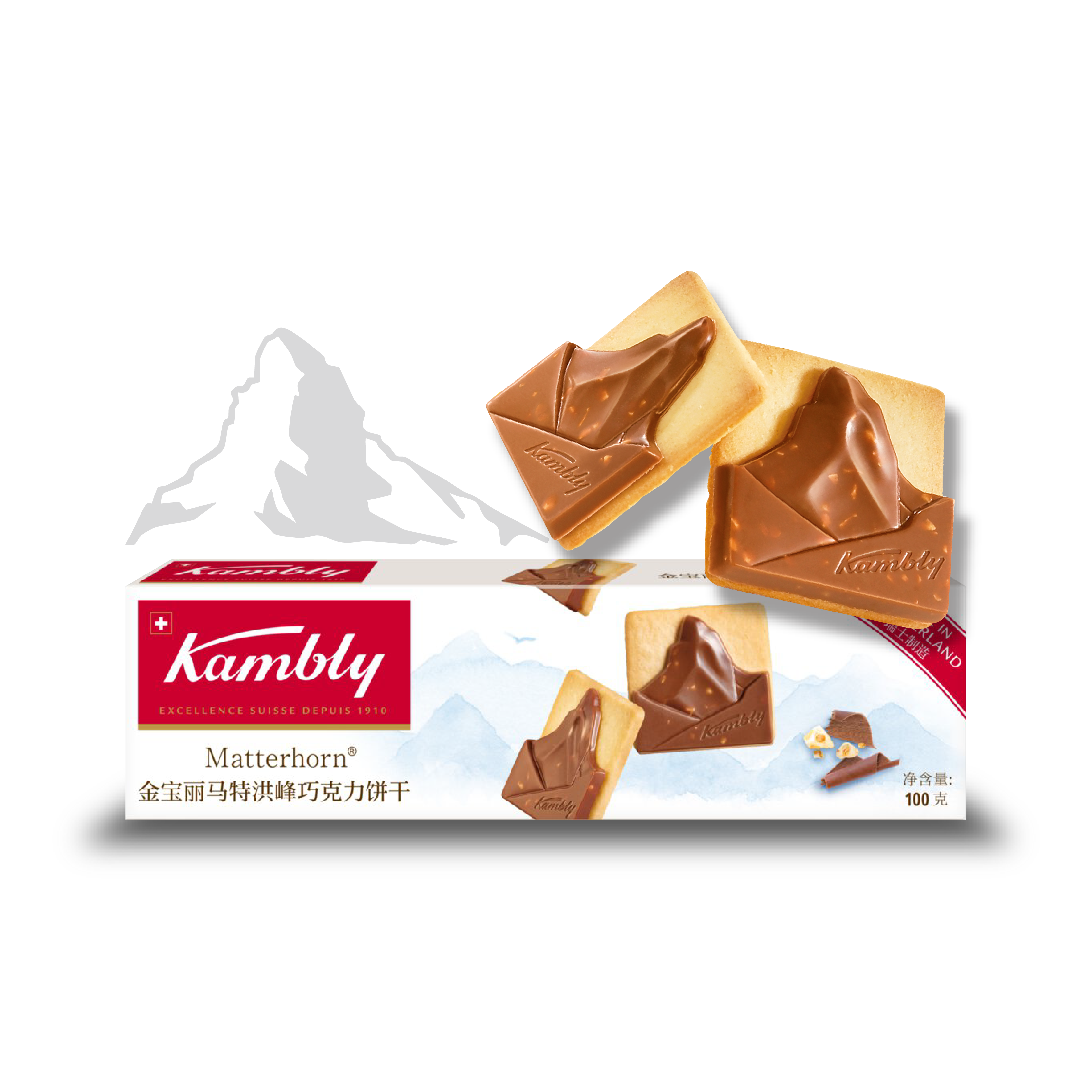 kambly瑞士巧克力100g营养薄片