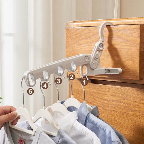 可折叠晾衣架五孔旅行便携式家用宿舍用出差挂衣旅游酒店晾衣神器