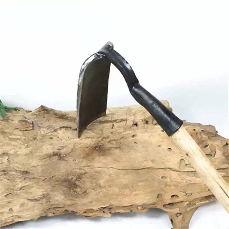 锄头农具种菜两用家用弹簧钢挖土阳江铁匠铺手工锻打锄头除草镐锄