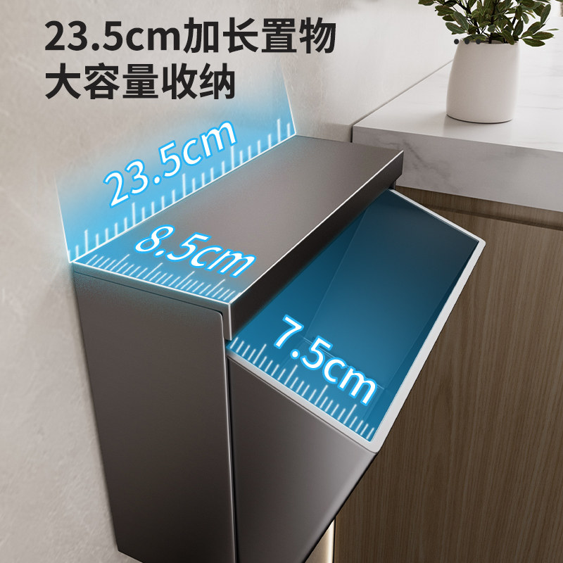 卫生间厕纸盒卫生纸草纸平板纸巾壁挂式收纳防水免打孔浴室太空铝