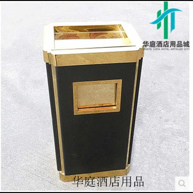 酒店垃圾桶大堂立式 不锈钢长方形带盖 客房 商场创意室内烟灰桶