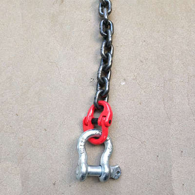 链条吊索具起重卸扣钢铁链子一条单根吊装两头带钩环拖车2米长5吨