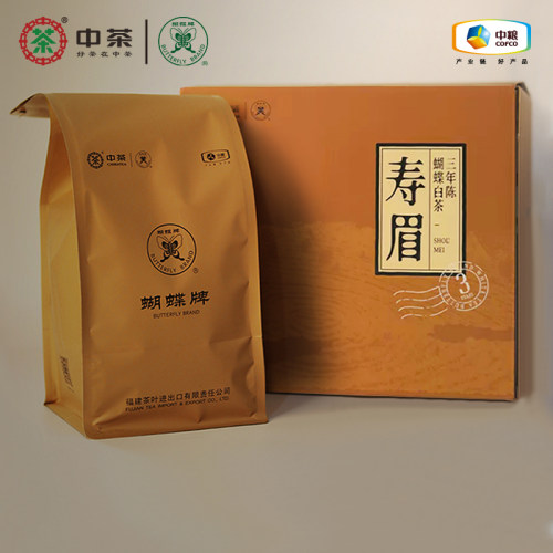 中茶蝴蝶牌白茶寿眉老白茶3斤装