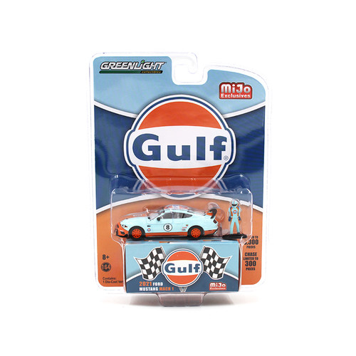 Greenlight1:64GULF海湾2021FORDMASTANG MACH1福特野马含车手8号