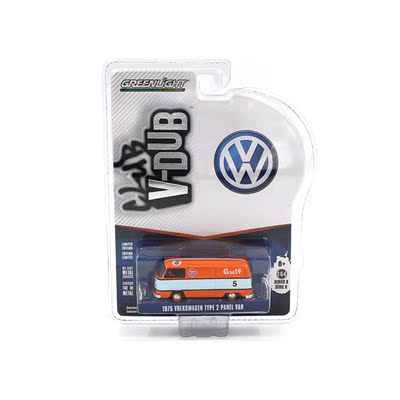 Greenlight绿光1:64大众VWGulf海湾经典橙蓝合金汽车车模TYPE2 T2