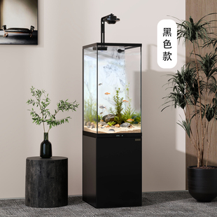 森森2025新款 方缸超白玻璃免换水智能小型生态自循环底滤边几鱼缸