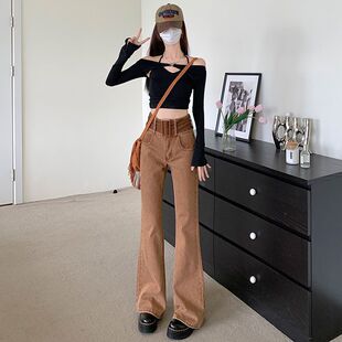 长裤 女2025春秋新款 网红爆款 新款 子潮 高街美式 设计感裤 复古牛仔裤