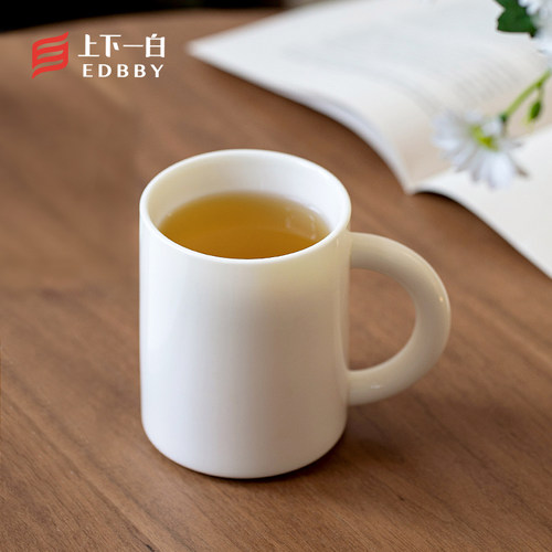 上下一白羊脂玉瓷55℃恒温杯