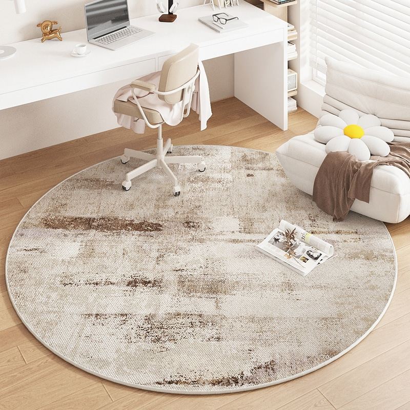 卧室电脑椅地垫圆形地毯梳妆台摇椅转椅地板保护垫子家用书房脚垫