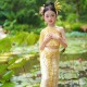 儿童汉服异域风情女童傣族公主宝宝夏季 演出金黄云南泼水节小娘惹