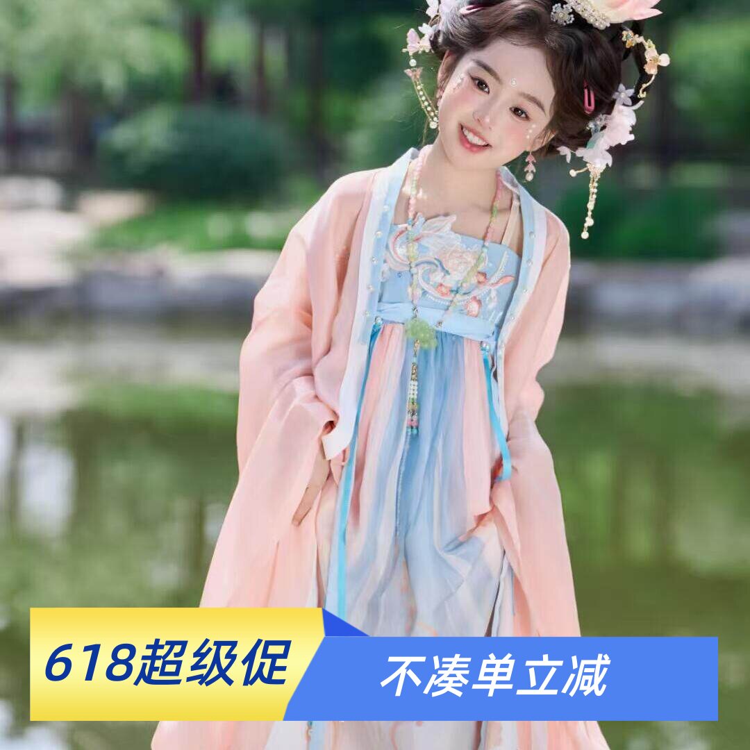 女童汉服古装2025新小女孩儿童古风超仙高端洋装宋制美学珍珠仿妆