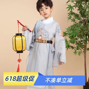 2026爆火新款男童汉服中国风古装圆领高端改良儿童唐代状元郎松鼠