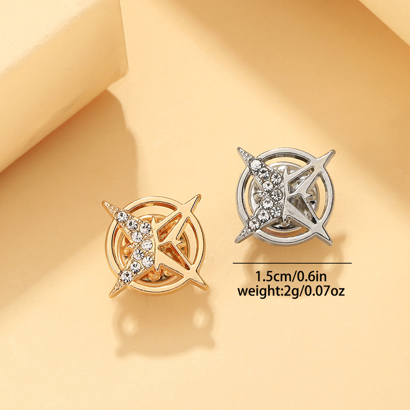 六芒星胸针男士西装胸花小领针衬