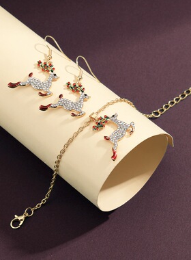 圣诞树胸针合金圣诞树雪人驯鹿丝带扣装饰配饰多款别针合集