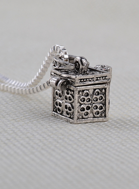 跨境亚马逊WISH热销创意新款时尚复古盒子动物宠物盒子可打开吊坠