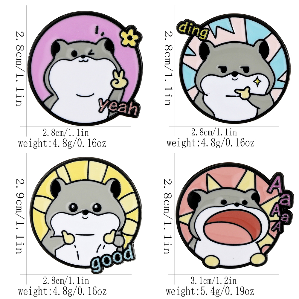 卡通可爱小动物胸针合金滴油徽章日常衣服包包配饰