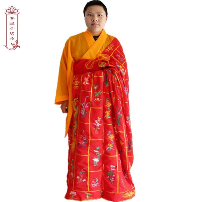 新品【台麻千花衣 送木盒】千佛衣袈裟男方丈僧服法衣七搭衣祖衣