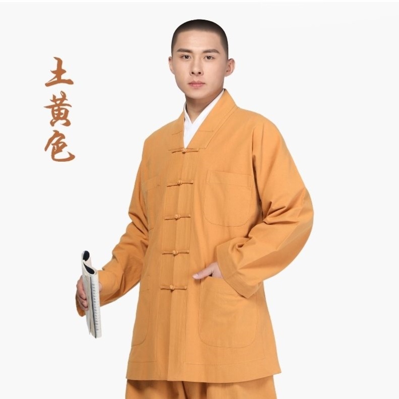 新品伍師兄春夏全棉短褂羅漢褂套裝僧人服長(zhǎng)褂僧裝僧衣和尚服尼姑