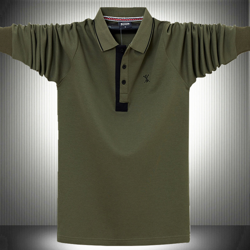 春秋长袖T恤男潮牌加肥大码商务休闲打底POLO衫宽松胖子外穿上衣,男装,T恤,淘宝优惠券,粉丝福利购,淘宝优惠卷